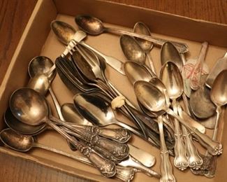 Numerous other silverplate flatware