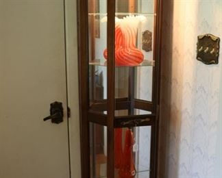 lighted curio cabinet