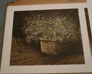 Hubert Shuptrine print, August Wild Flowers, signed and numbered.