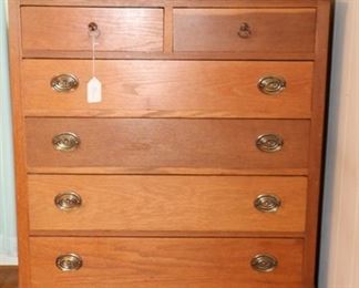 Six drawer oak dresser