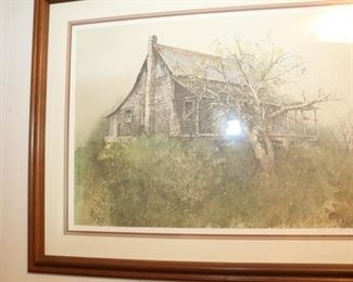 Hubert Shuptrine print signed and numbered with frame