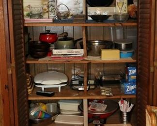 Vintage Tupperware, crockpot, fondue sets and other entertaining pieces