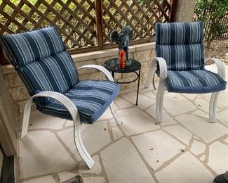 $45 ( TWO AVAILABLE) ~ METAL GARDEN CHAIRS 