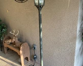 $68- vintage  metal light post
