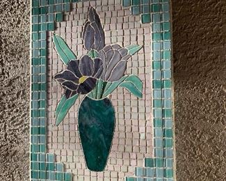 $115- Tile iris walk art 