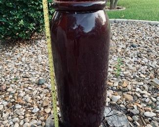 $35-Large burgundy garden vase made from resin 