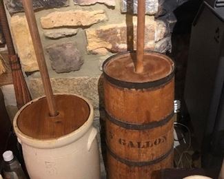 5 Gallon Crock Jug
Printed Gallon Wooden Butter Churn