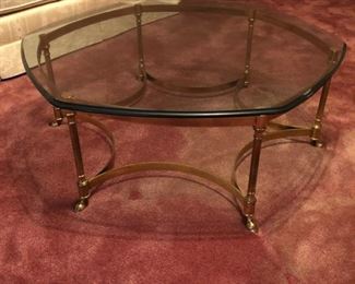 De Barge Style Hexagon Brass Table 