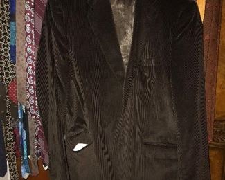 Mens Corduroy Sports Coat.  We have a mirad of mens slacks, shirts, jackets, ties, pocket squares, and casual clothes.