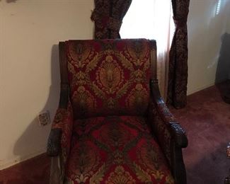 Beautiful Chennille Damask Side Chair