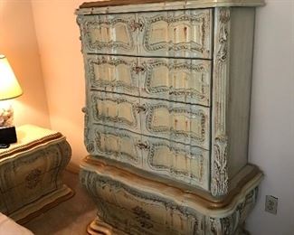High boy Italian provencial Chest of Drawer
