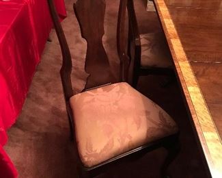 Heavy Mahogany Henredon Dining Chairs.  4 armless and 2 arm chairs