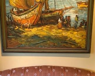 Boat painting is not for sale!