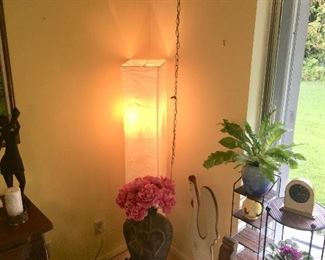 Modern Standing Lamp w/White Shade