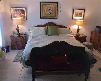 Curved Back Wooden Bench