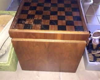 Ottoman game board & flip over seat