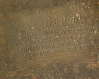 Writing on Backside of Antique Shovel