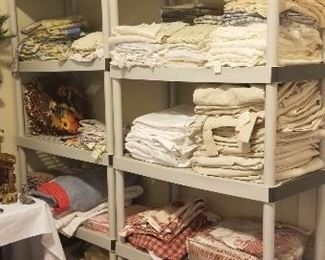 Vintage Rugs, Project Quilts, Lace Panels, Curtains, & Baskets