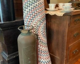 Antique Fire Hydrant & Braided Rug from New Hampshire
