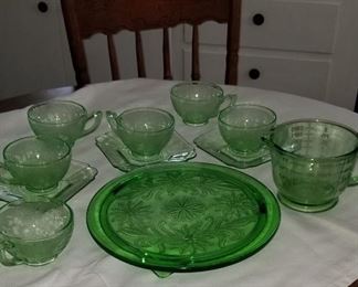 Green Depression Glass