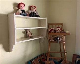Vintage High Chair & more Raggedy Ann & Andy