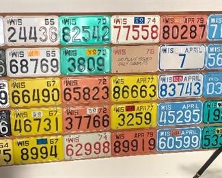 This selection of motorcycle plates dating from 1960-1988 will be a special bid item. 
There are many other motorcycle plates for sale individually.
