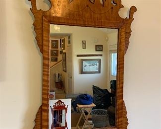 One of a pair of carved eagle mirrors