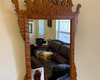 One of a pair of carved eagle mirrors