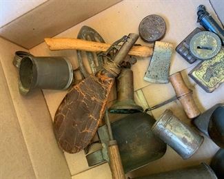 Leather gun powder pouch