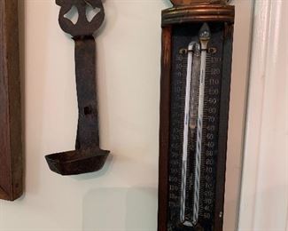 Metal, thermometer