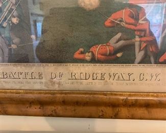 Battle of Ridgeway, C.W.  print, outside Staunton, British against Irish troops