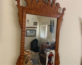 One of a pair of carved mirrors