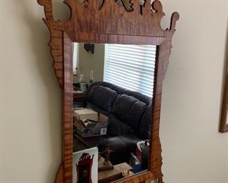 One of a pair of carved mirrors