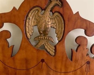 Detail from pair of carved mirrors