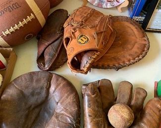 Mitts and gloves, footballs