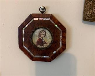 Miniature in inlaid frame