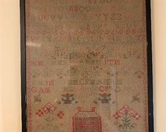 British Sampler -Isabella Mortimer -1849