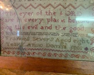 Frances Severs sampler