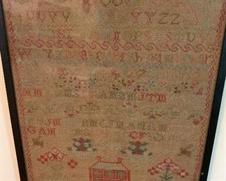 British Sampler -Isabella Mortimer, 1849.