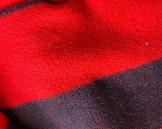 Vintage wool blanket and a similar modern blanket still in package
