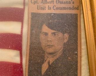 Tennessee Manuevers 1943 embroidered pillow case framed