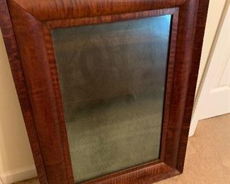 Very large tiger maple wall mirror