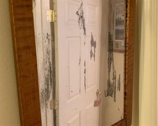 Larger vintage tiger maple mirror