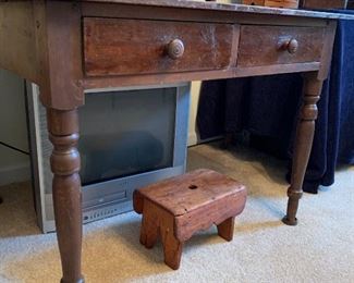 Antique farm table -bought at a Case Antiques Auction