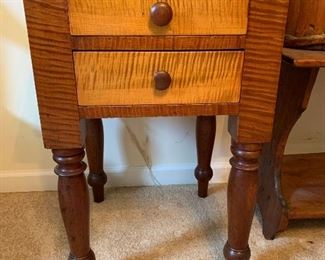 Another 2 drawer tiger maple work table