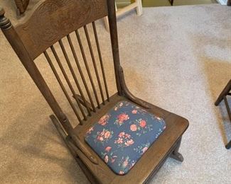Pressed back rocker -small/child's