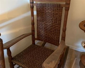 Oversized oak rocker