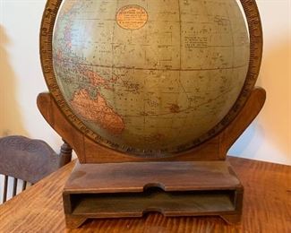 Antique globe, unusual form