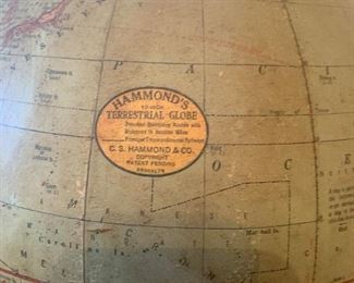 Antique globe, unusual form