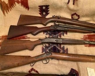 4 antique rifles and 3 BB guns